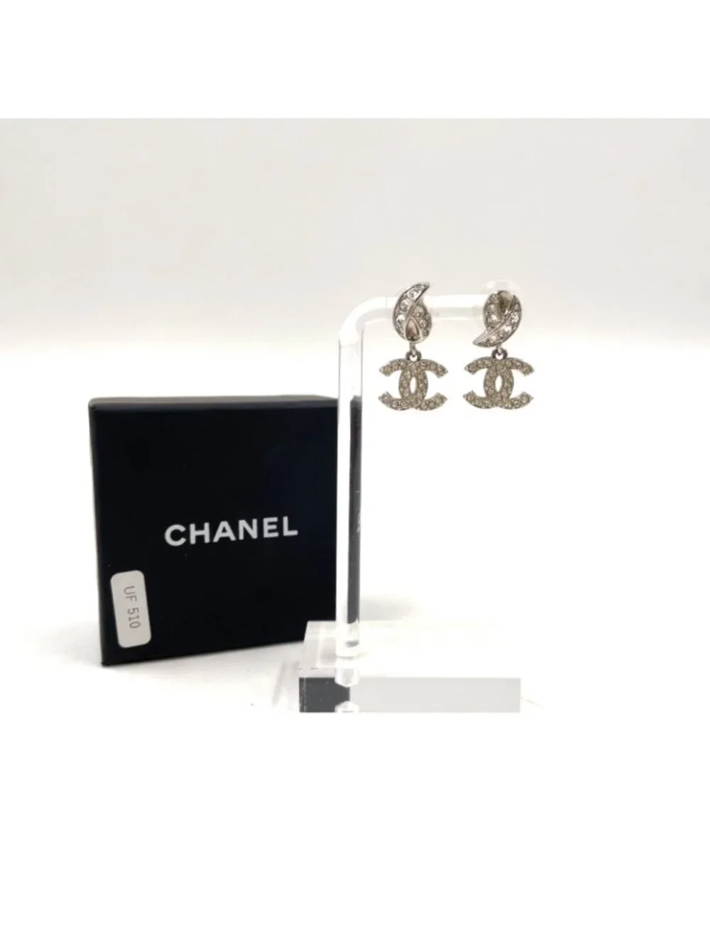 Chanel CC Logo Metal Earrings